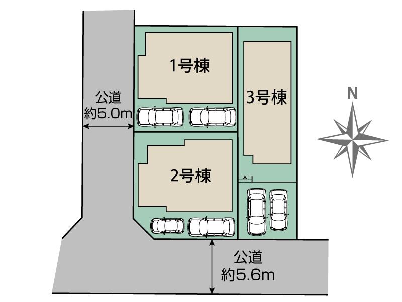 平塚市纒3棟 区画図