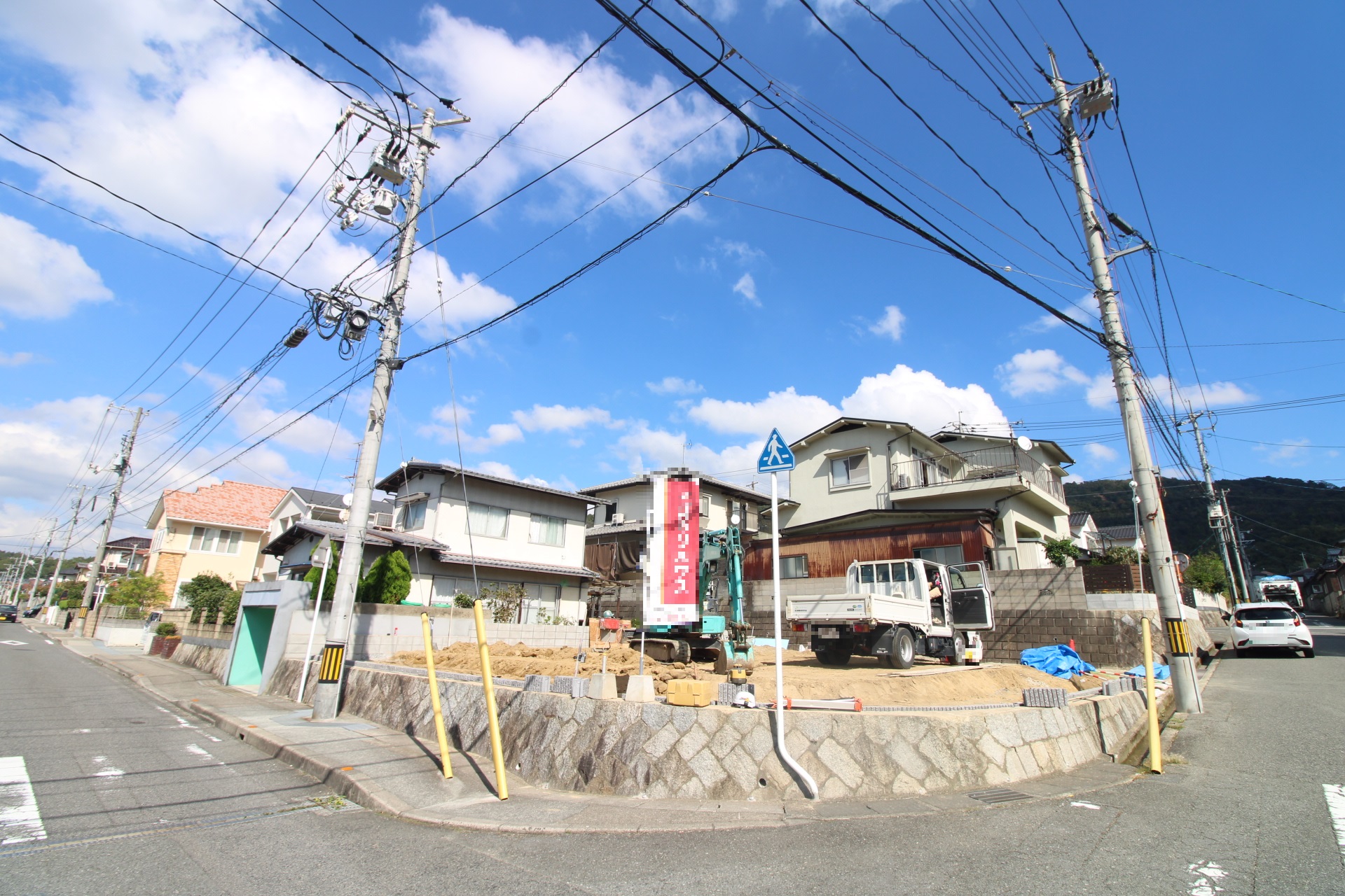 前面道路から見た宅地