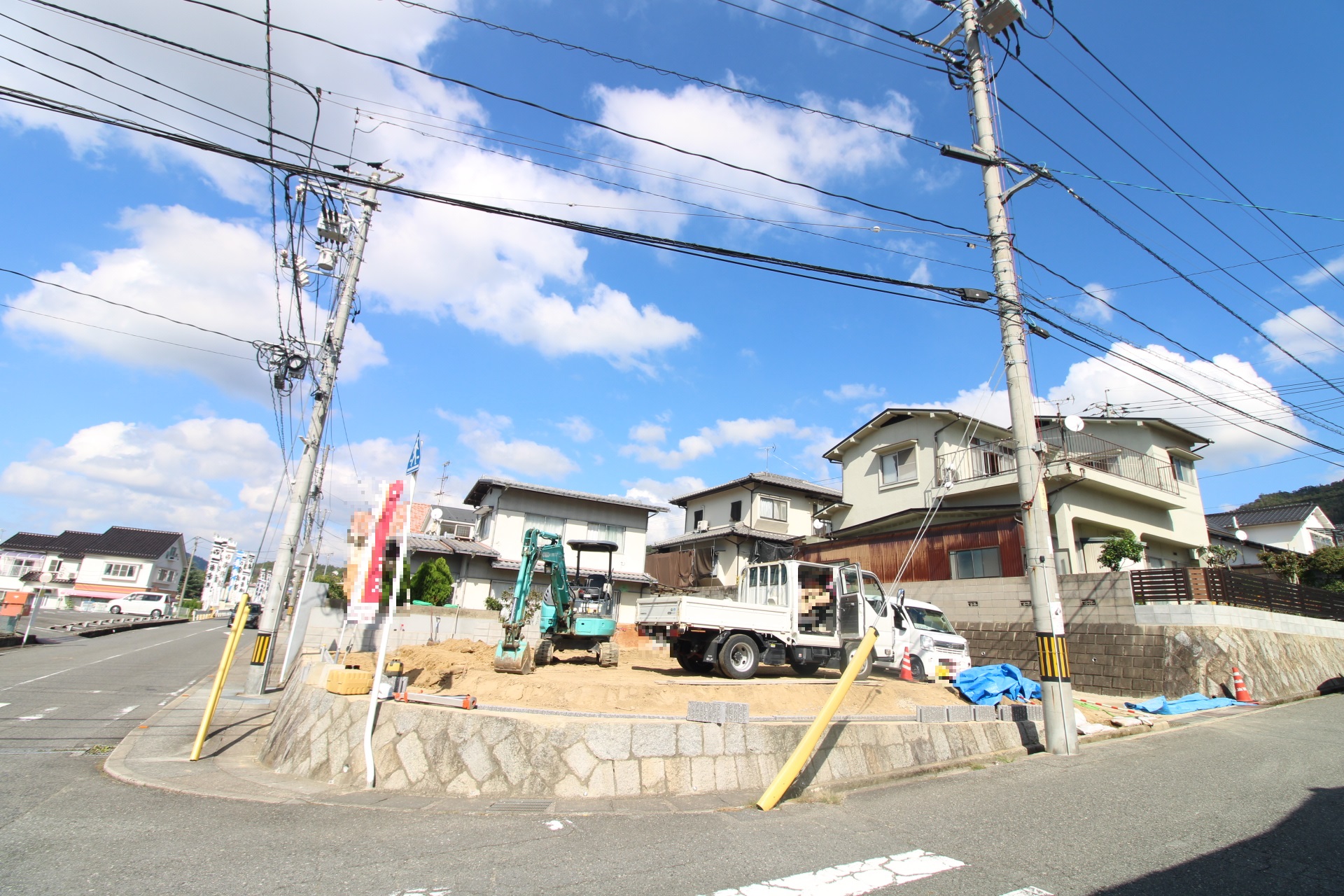 前面道路から見た宅地