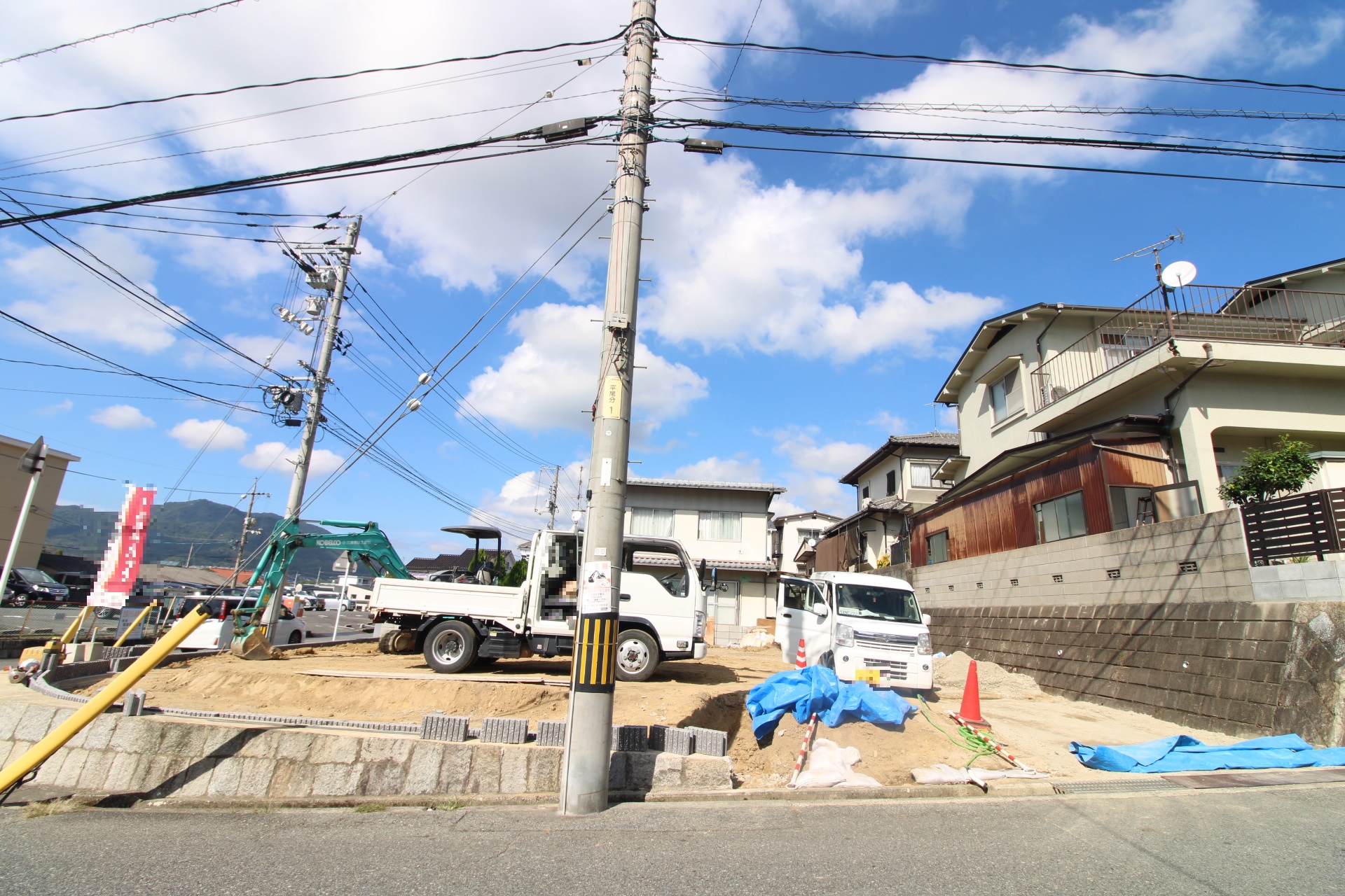 前面道路から見た宅地