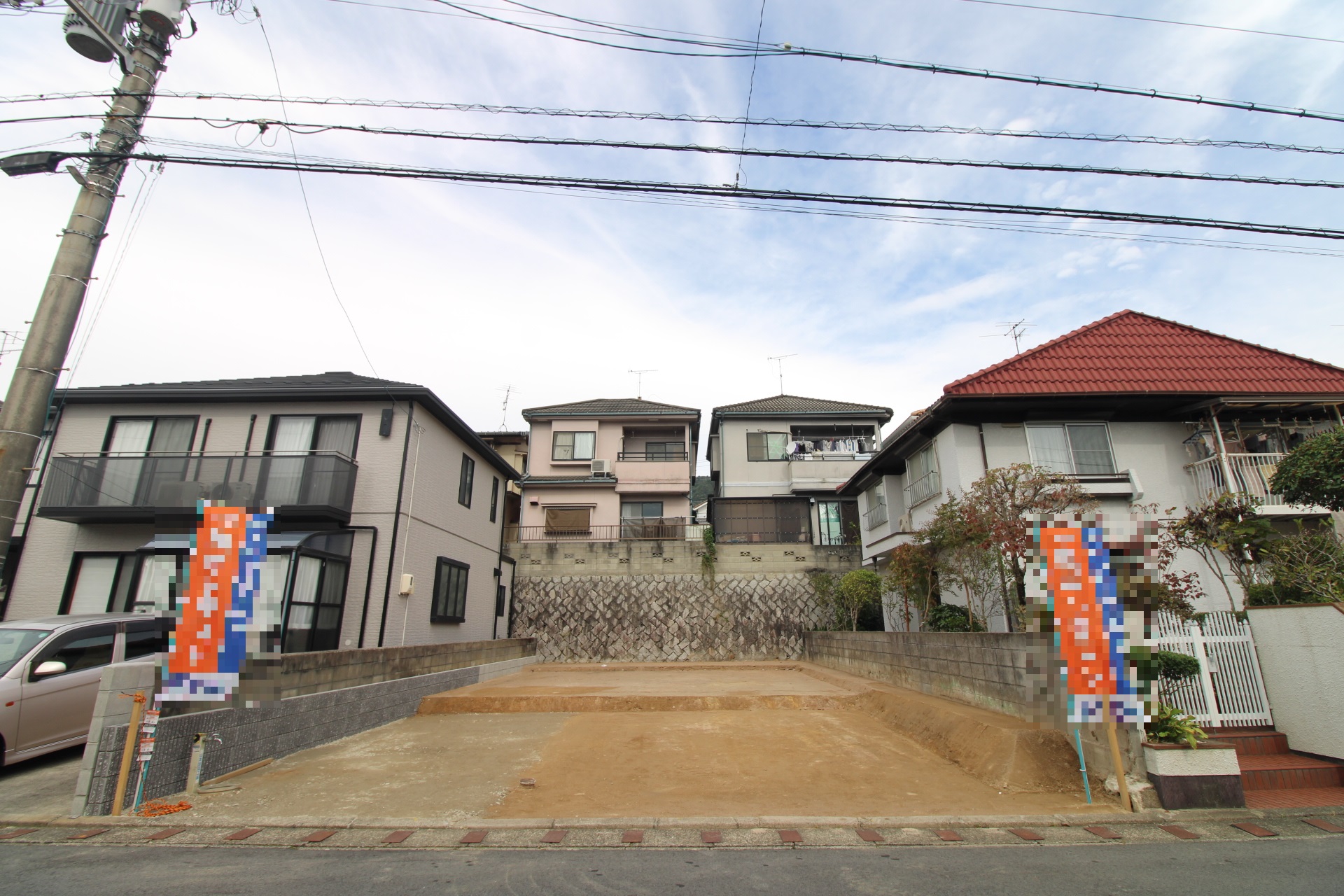 前面道路から見た宅地