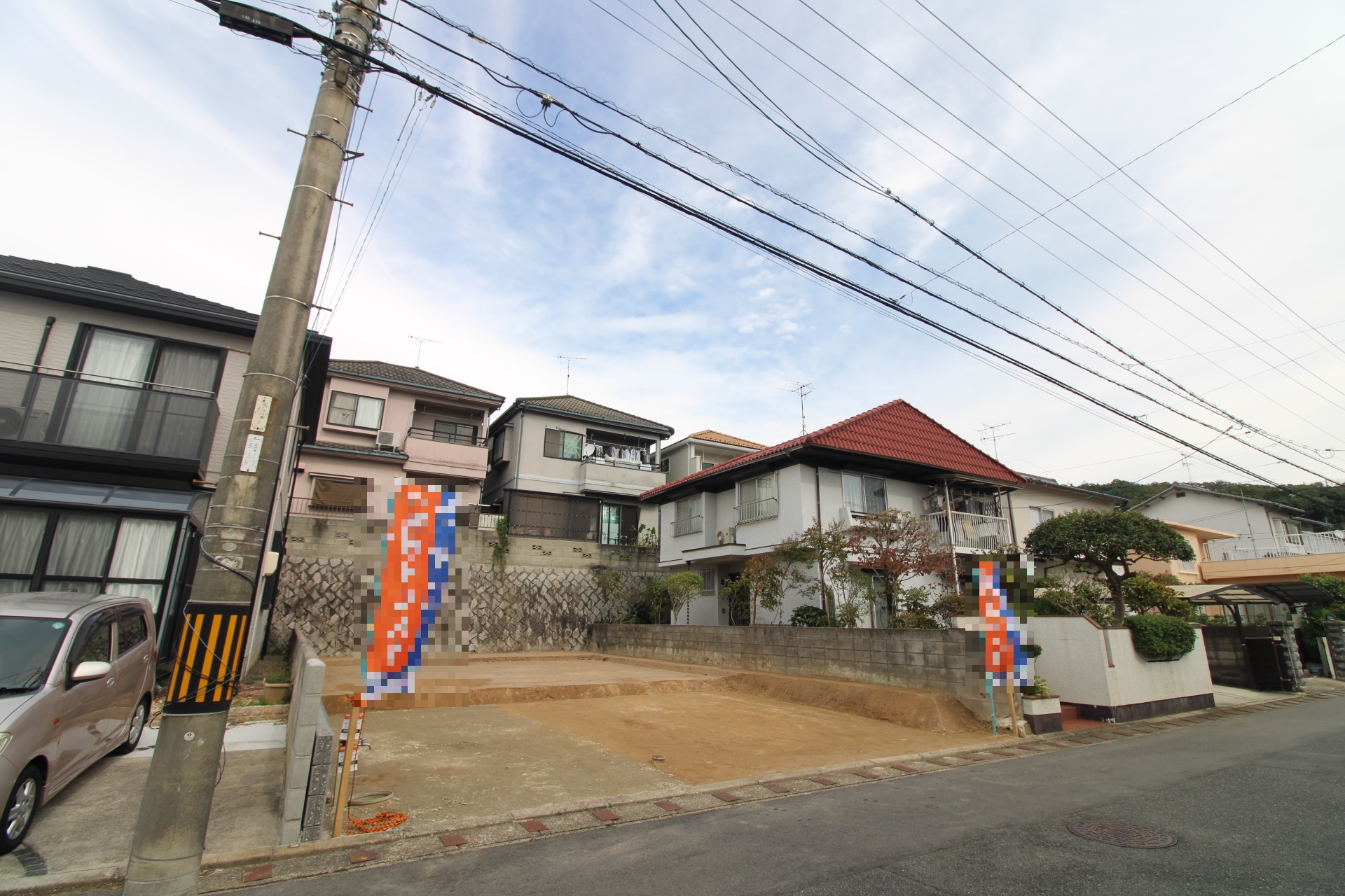 前面道路から見た宅地