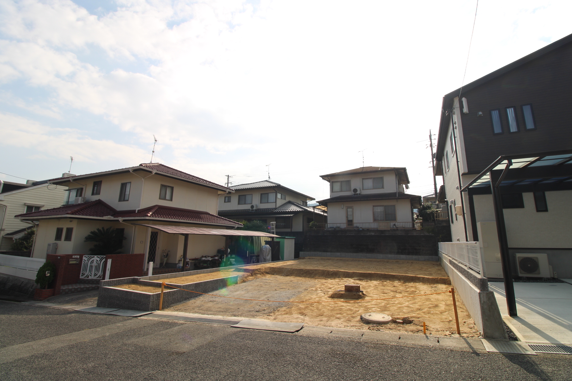 前面道路から見た宅地