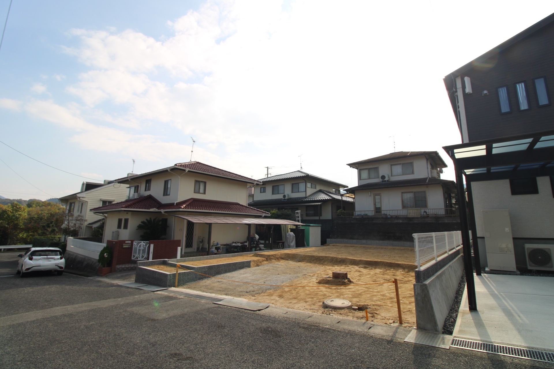 前面道路から見た宅地