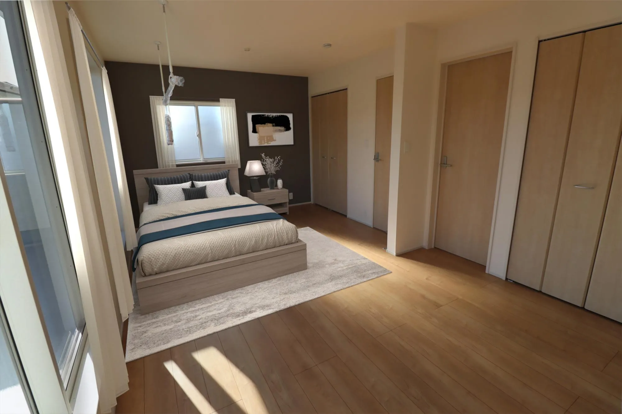 1号棟 寝室イメージ図
※実際に家具付き物件ではございません。あくまでイメージとなります。